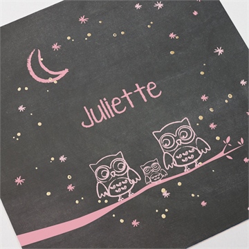 Faire-part naissance elle est si chouette! dorure - Marquage à chaud OR