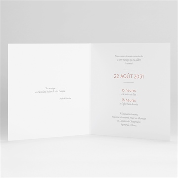 Faire-part mariage son eclat - Intérieur du faire-part