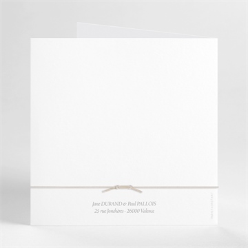 Faire-part mariage son eclat - Dos du faire-part