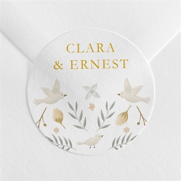 Sticker mariage céleste dorure