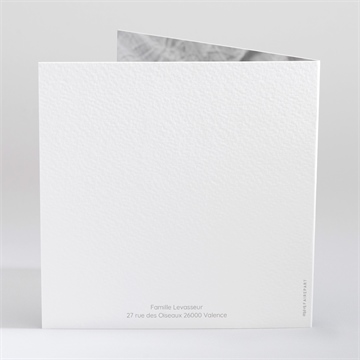 Faire-part naissance mes petits pictos carré pliée - Dos du faire-part