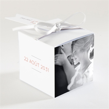 Boîte de dragées mariage son eclat - Dos de la boîte