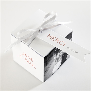 Boîte de dragées mariage son eclat - Dessus de la boîte