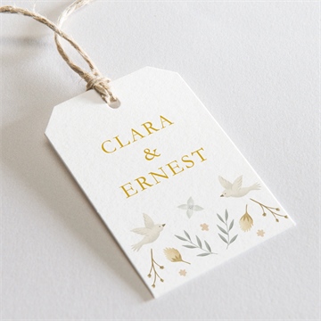 Etiquette mariage céleste dorure