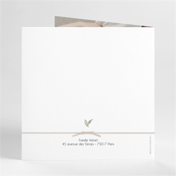 Faire-part naissance sweet family bracelet - Dos du faire-part