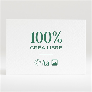 Carton d'invitation mariage création vierge pliée