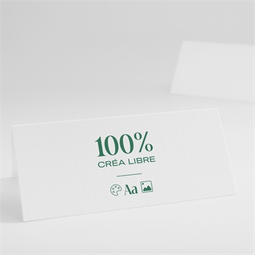 Marque-place mariage création vierge pliée