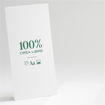 Faire-part naissance marque page 100% vierge