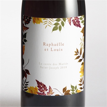 Etiquette de bouteille mariage subliminal