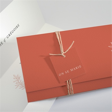 Faire-part mariage jolie esquisse pochette