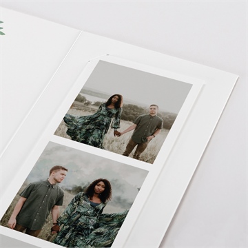 Faire-part mariage bouquet provençal photomaton - Détail du faire-part