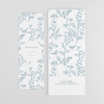 Faire-part mariage jouy exclusif photomaton - Dos du faire-part