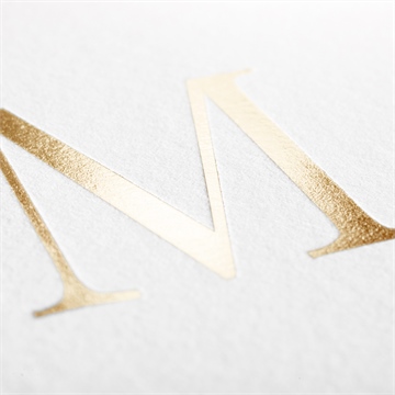 Faire-part naissance sobre et chic dorure - Marquage à chaud OR