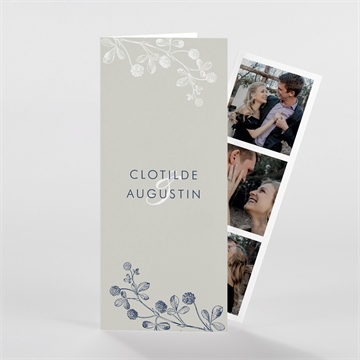 Faire-part mariage esperluette photomaton