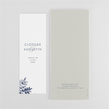 Faire-part mariage esperluette photomaton - Dos du faire-part