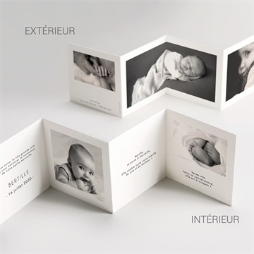 Faire-part naissance vert emeraude à gratter - Vue d'ensemble