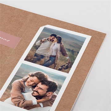 Faire-part mariage lierre grimpant photomaton - Détail du faire-part