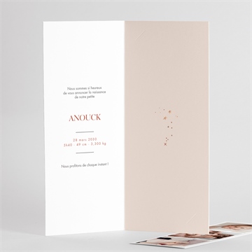 Faire-part naissance mon etoile photomaton - Intérieur du faire-part