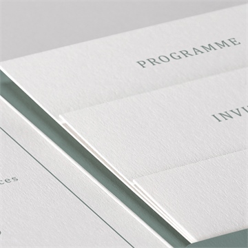 Faire-part mariage elégante poésie pocketfold - Détail du faire-part