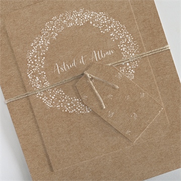 Faire-part mariage couronnés d'etoiles superposé - Détail du faire-part