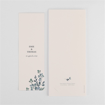 Faire-part mariage bel eclat photomaton - Dos du faire-part