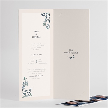 Faire-part mariage bel eclat photomaton - Détail de l'intérieur