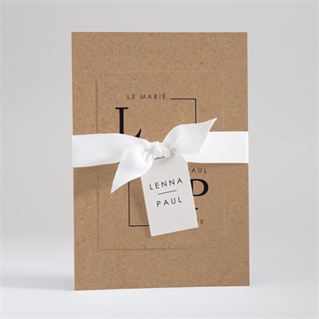 Faire-part mariage liés superposition