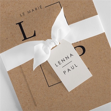 Faire-part mariage liés superposition - Détail du faire-part