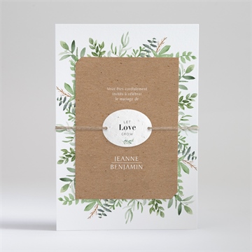 Faire-part mariage love power ensemencé