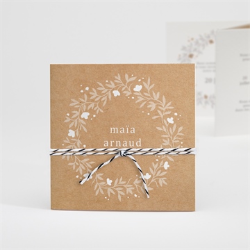 Faire-part mariage gravure accordéon