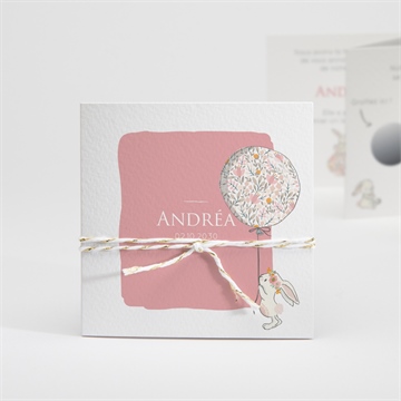 Faire-part naissance poésie aimantée accordéon