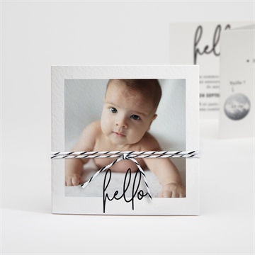 Faire-part naissance hello en photos accordéon