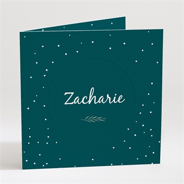 Faire-part naissance flocons délicats gaufrage