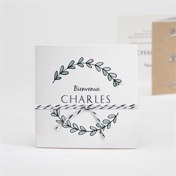 Faire-part naissance petite merveille accordéon