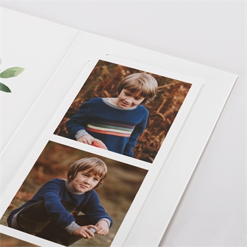 Faire-part communion illust. végétale photomaton - Détail du faire-part