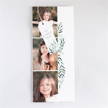 Faire-part communion touche champêtre superposition - Faire-part assemblé