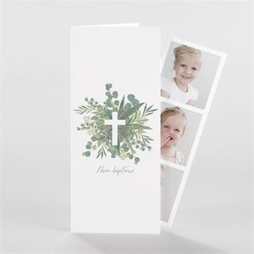 Faire-part de baptême grâce photomaton