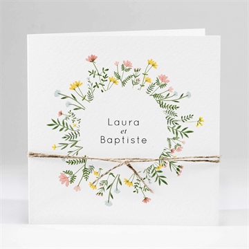 Faire-part mariage joie champetre