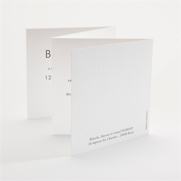 Faire-part communion le sacrement accordéon - Dos du faire-part