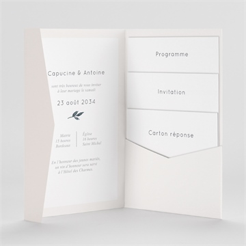 Faire-part mariage rien que nous pocketfold - Intérieur du faire-part
