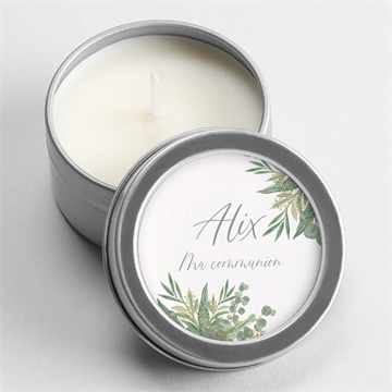 Bougie communion en grâce - argent