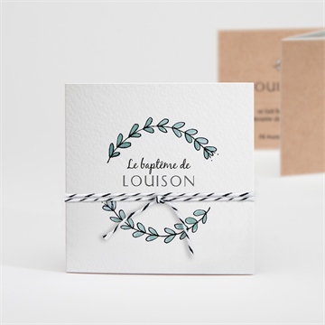 Faire-part de baptême petit programme accordéon