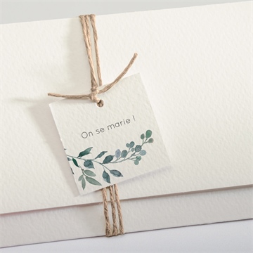 Faire-part mariage rien que nous pochette - Détail du faire-part