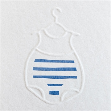 Faire-part naissance notre petit marin gaufrage - Détail du faire-part