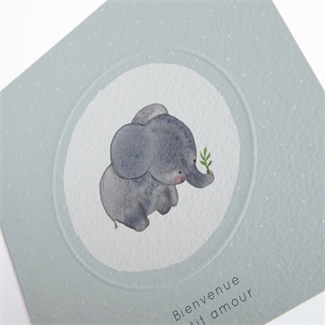 Faire-part naissance chouchou gaufrage - Détail du faire-part