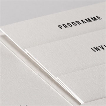 Faire-part mariage vintage champetre pocketfold - Détail du faire-part