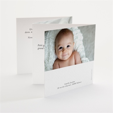 Faire-part naissance chouchou accordéon - Dos du faire-part