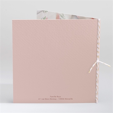 Faire-part naissance jolie baleine pliée - Dos du faire-part