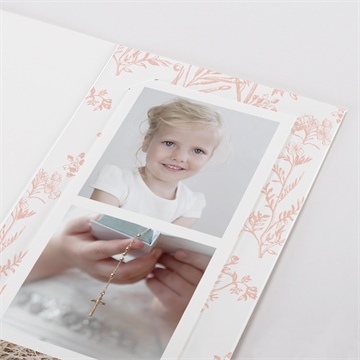 Faire-part communion gravures végétales photomaton - Détails du faire-part