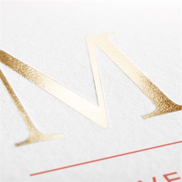 Faire-part naissance mon bébé grenadine dorure - Marquage à chaud OR